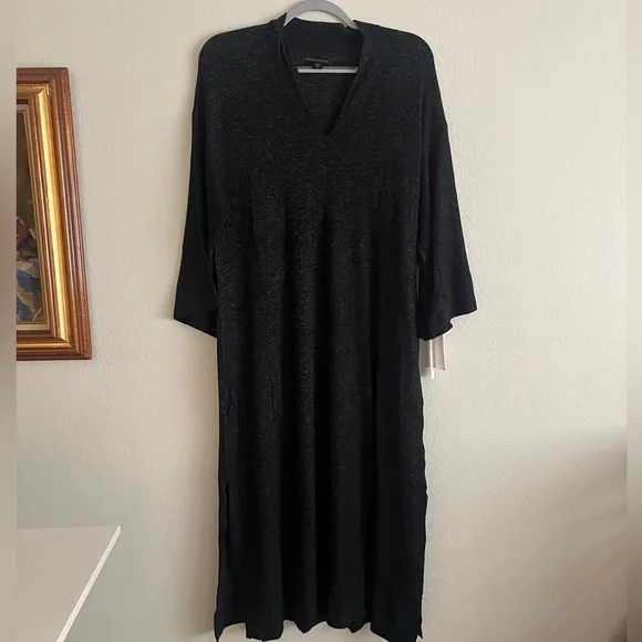NWT Black Maxi Night Gown | Donna Karen - Picture 4 of 10